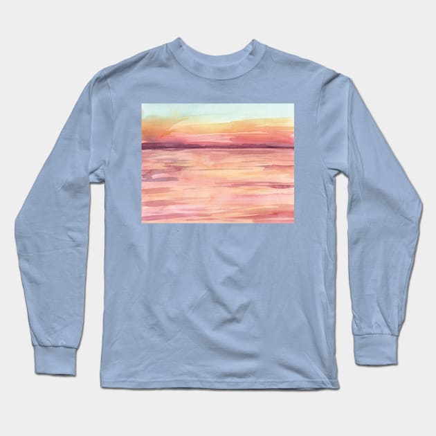 Beach Abstraction Long Sleeve T-Shirt by meganrenaeart